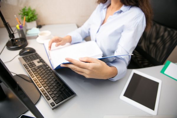 Remote working from home. Workplace in home office with PC, devices and gadgets. Remote working from home. Workplace in home office with PC, devices and gadgets.